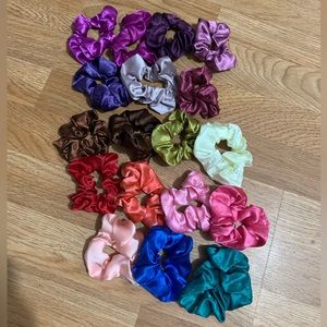 Bundle of silk scrunchies